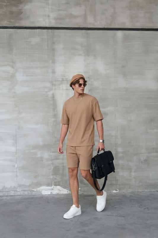 Oversized T-Shirt with Ribbed Hem