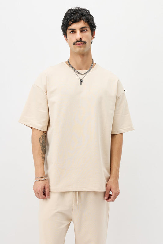 Basic Oversized Sweatsuit Set with Elastic Cuffs