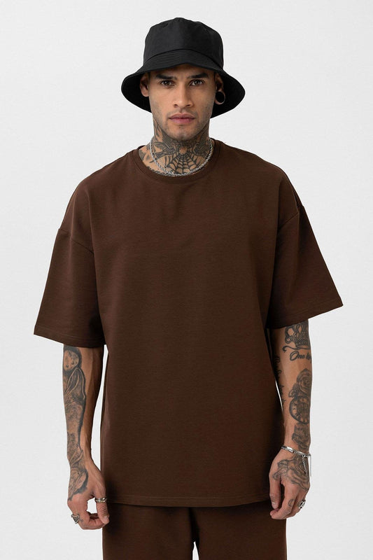 Basic Oversized Sweatsuit Set with Elastic Cuffs