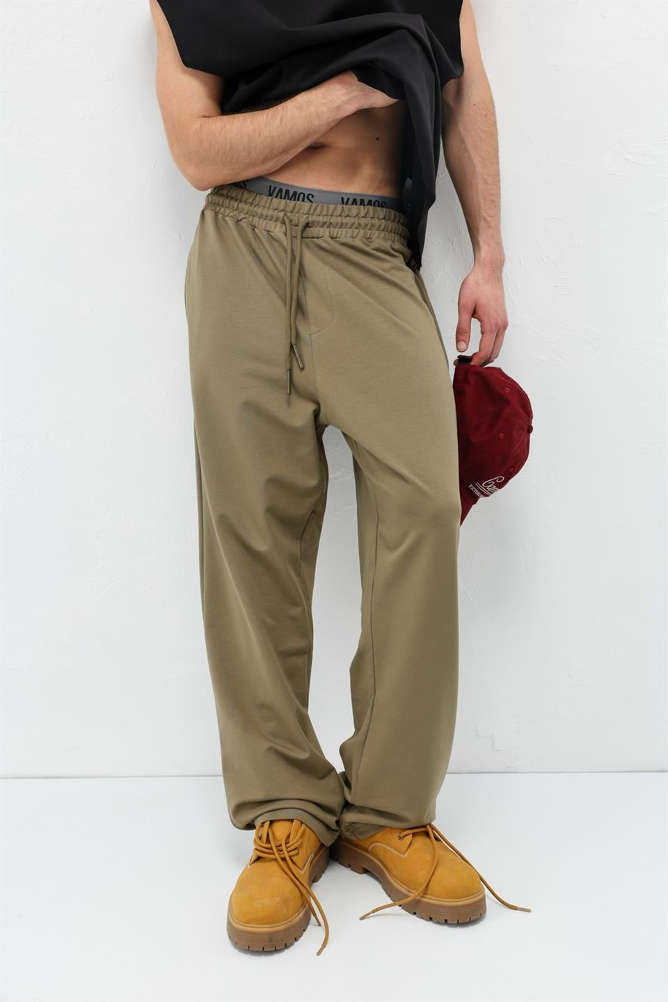 Basic Elastic-Waist Sweatpants