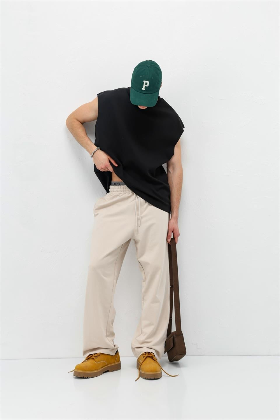 Basic Elastic-Waist Sweatpants