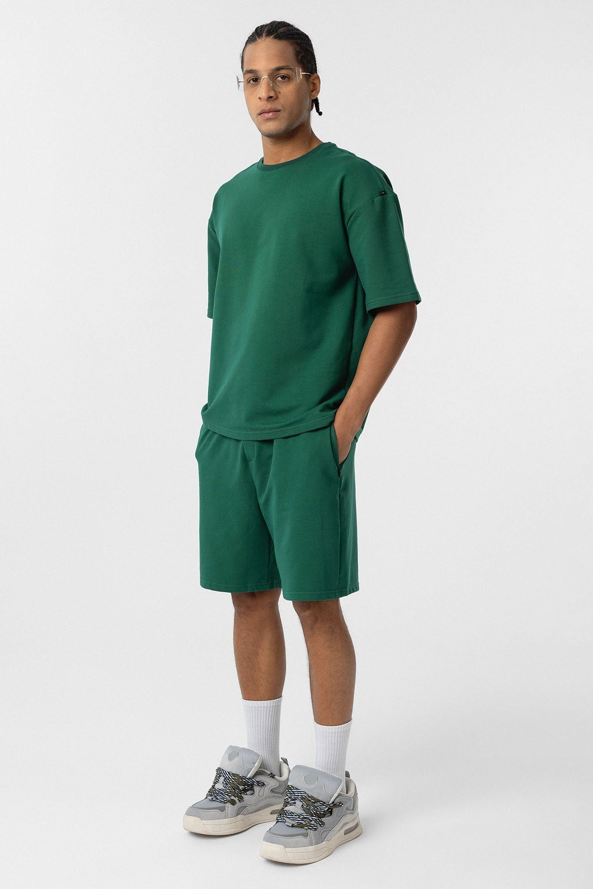 Basic Oversized Shorts Set