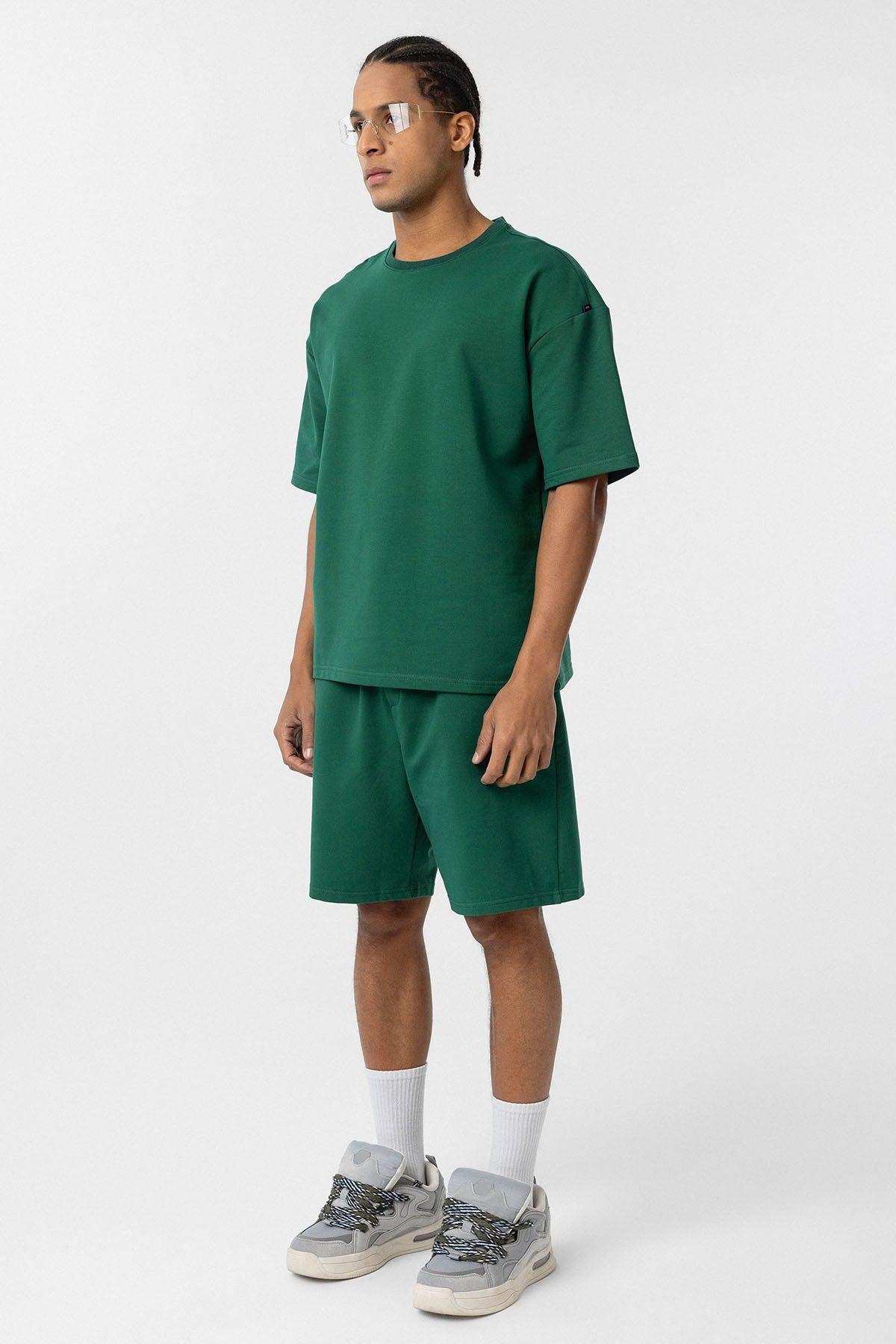 Basic Oversized Shorts Set