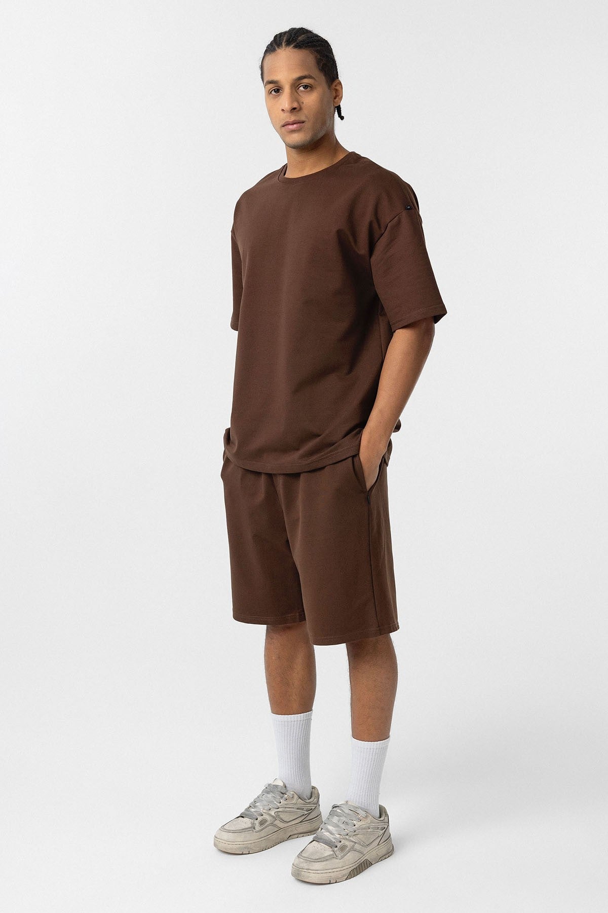 Basic Oversized Shorts Set