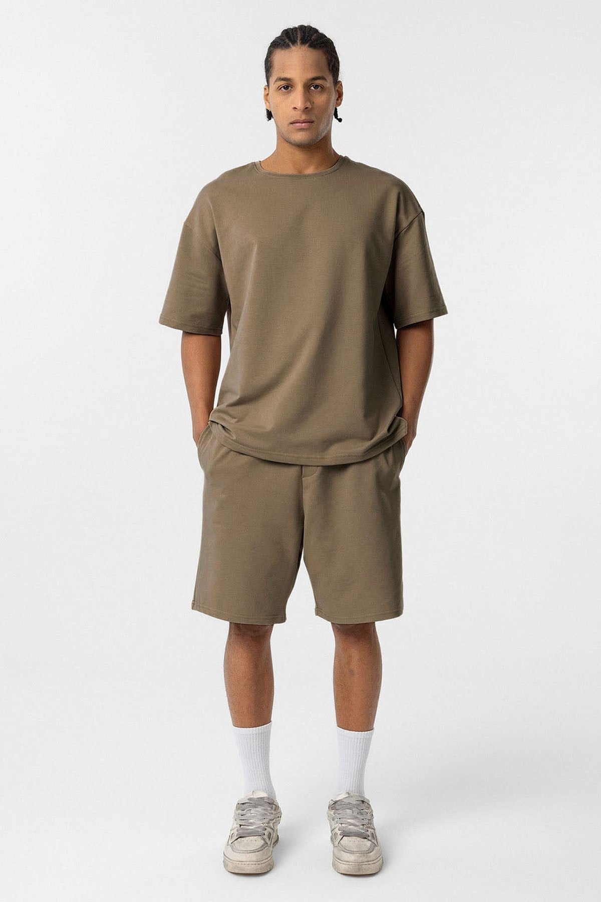 Basic Oversized Shorts Set