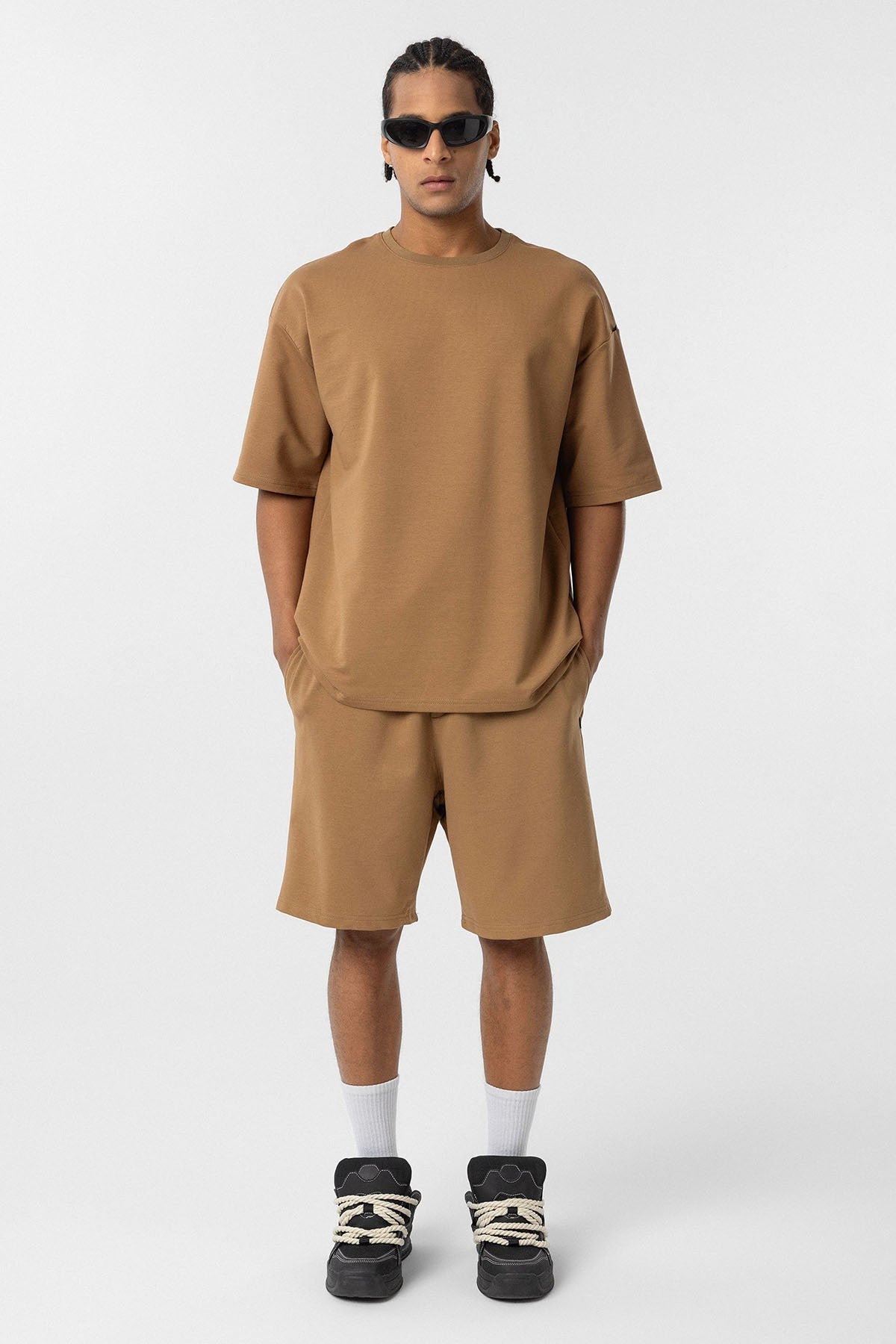 Basic Oversized Shorts Set