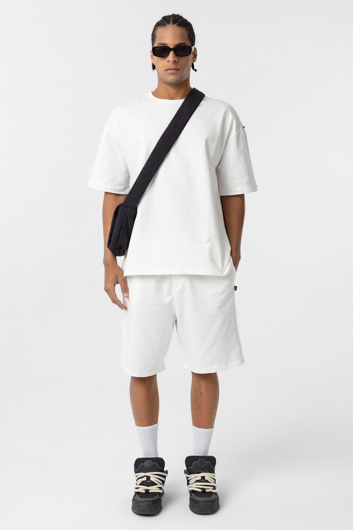 Basic Oversized Shorts Set