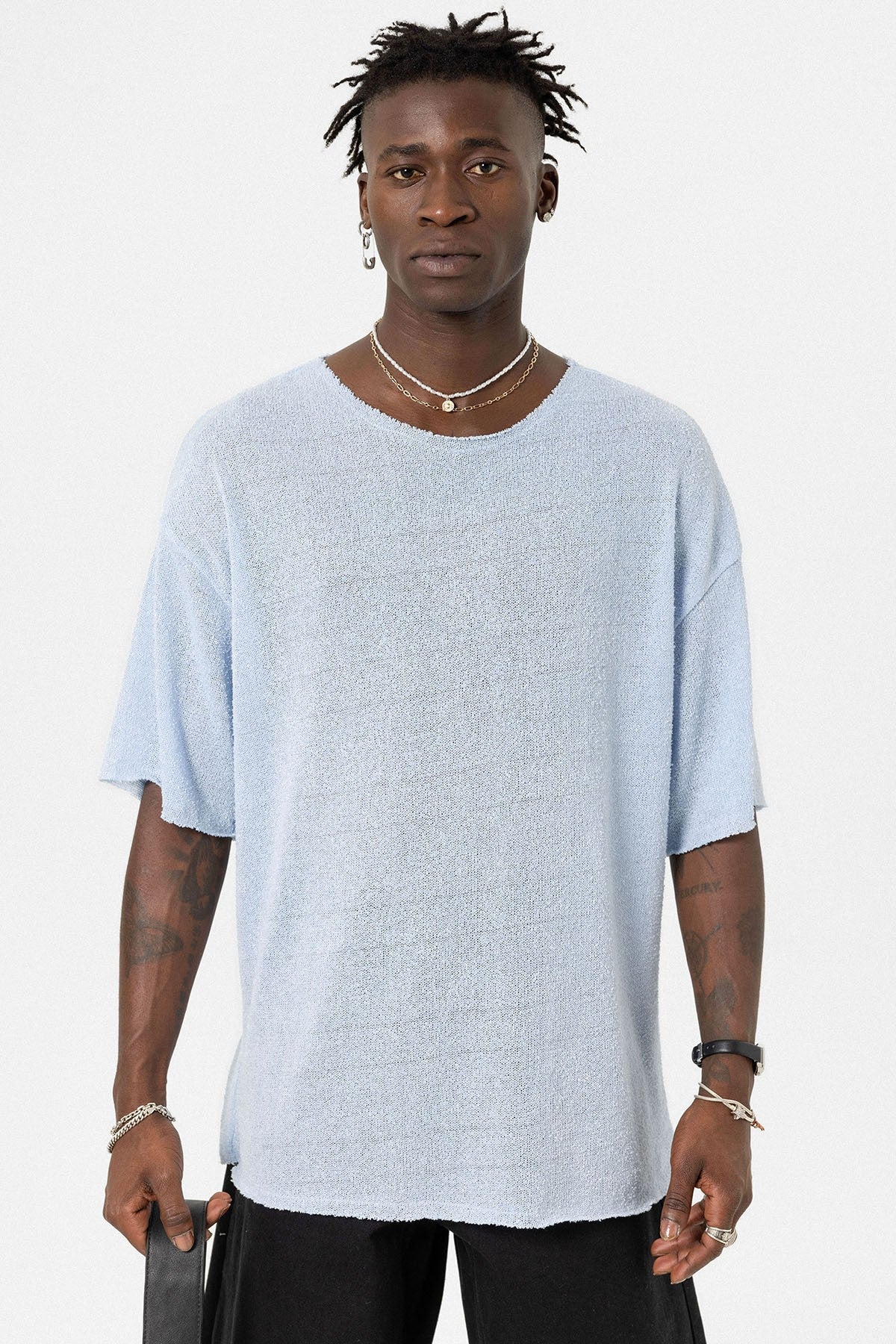 Basic Oversized Knit T-Shirt
