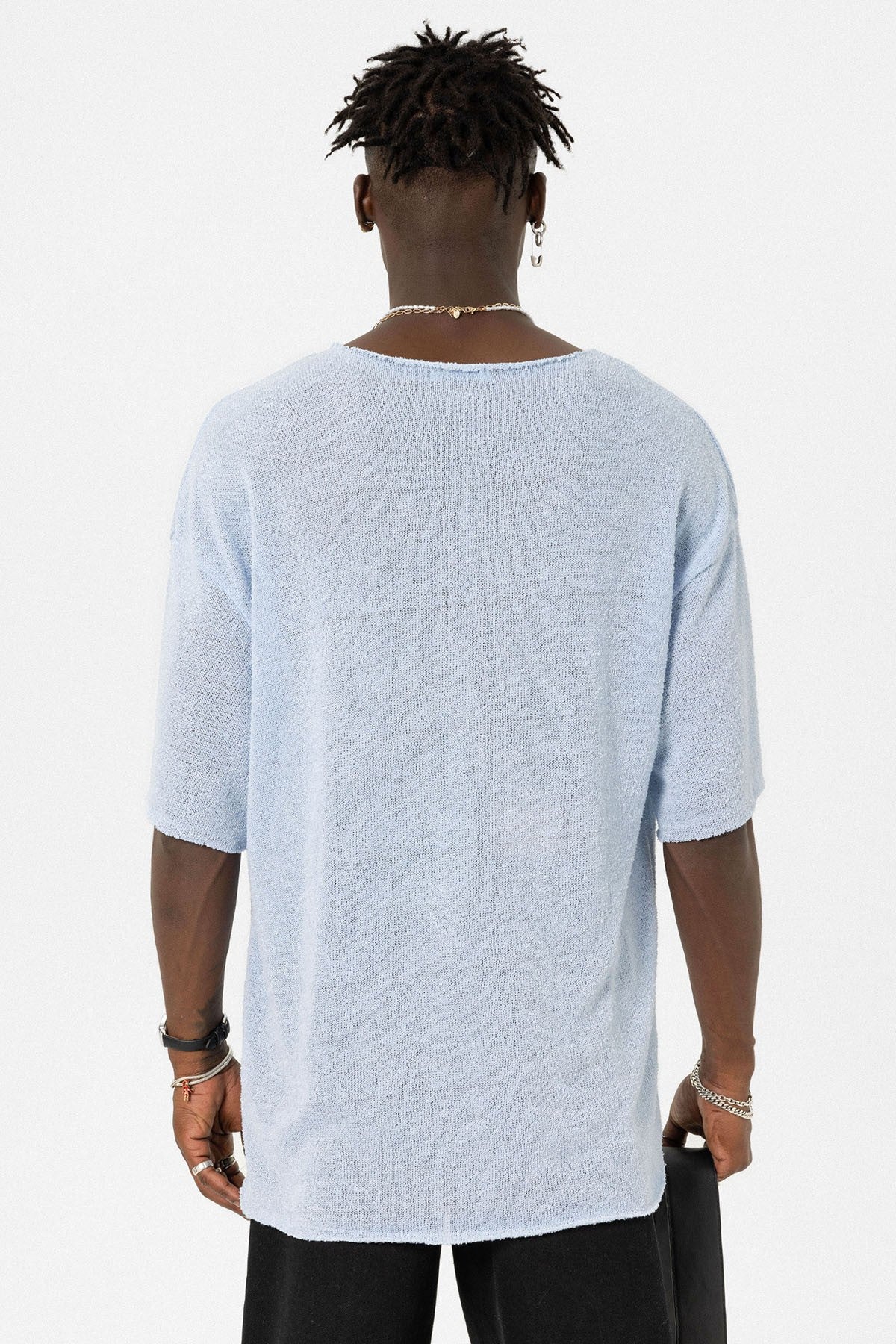 Basic Oversized Knit T-Shirt