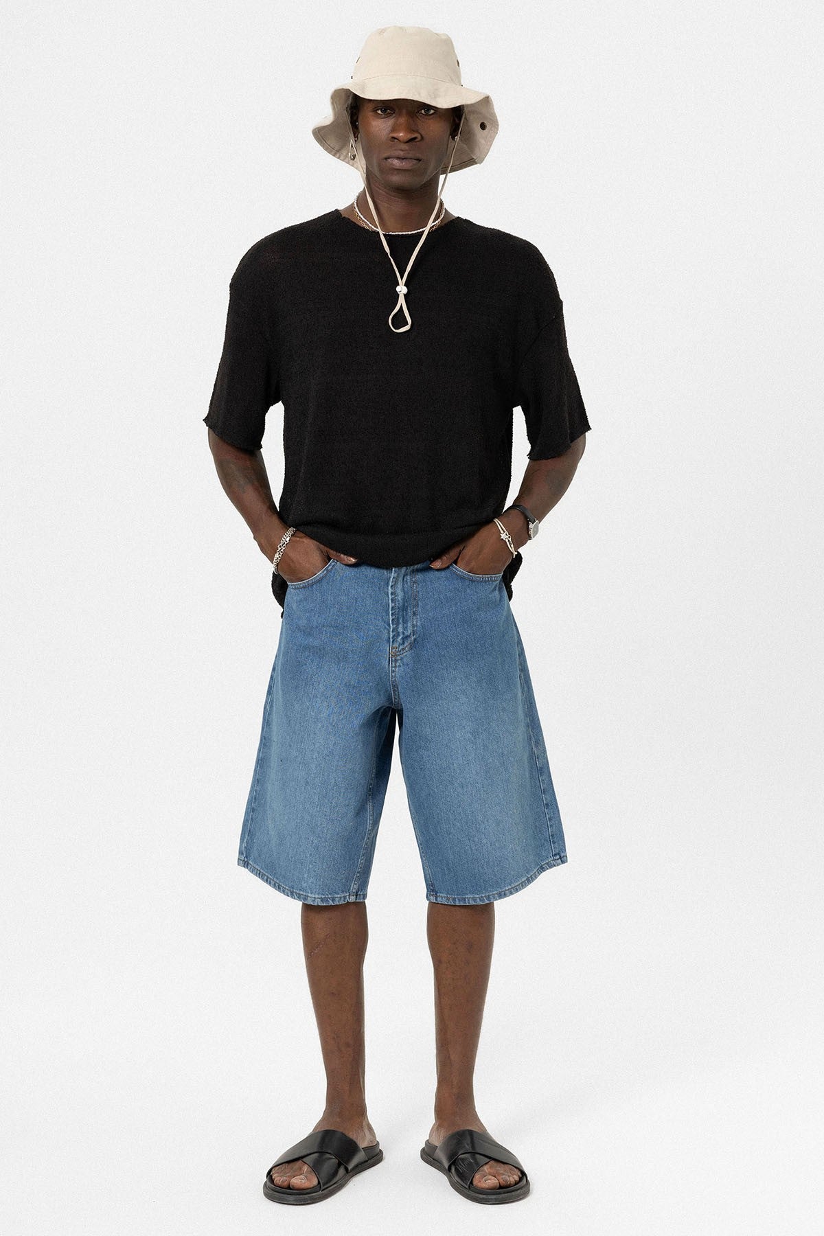 Basic Oversized Knit T-Shirt