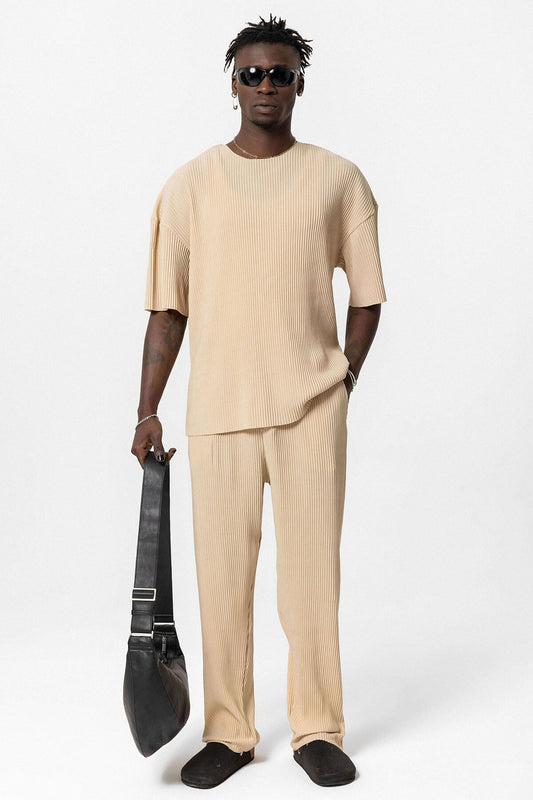 Basic Oversized Polo Neck Ottoman Set
