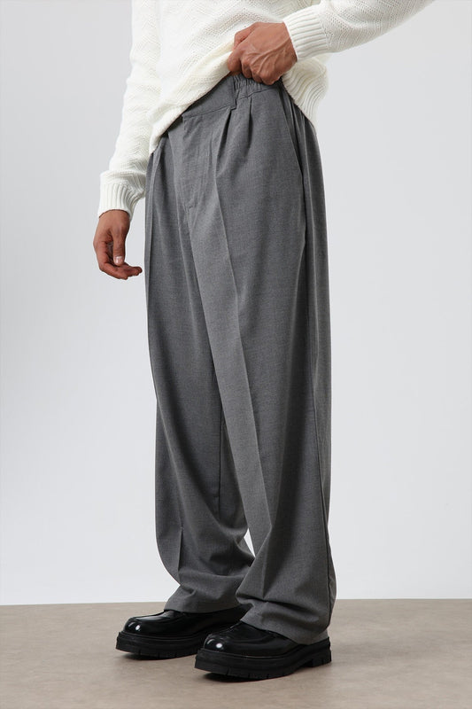 Baggy-Fit Fabric Pants