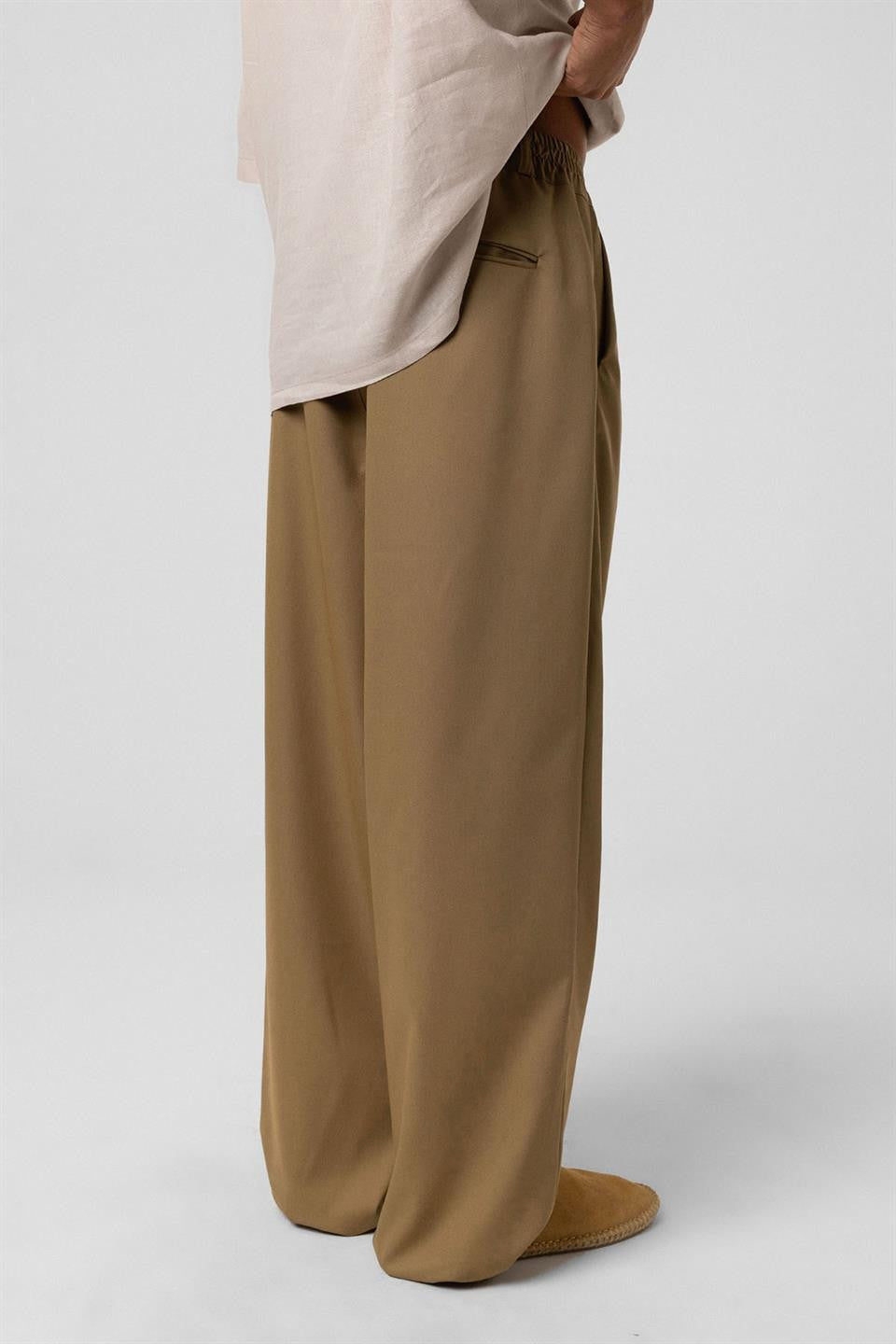 Baggy-Fit Fabric Pants