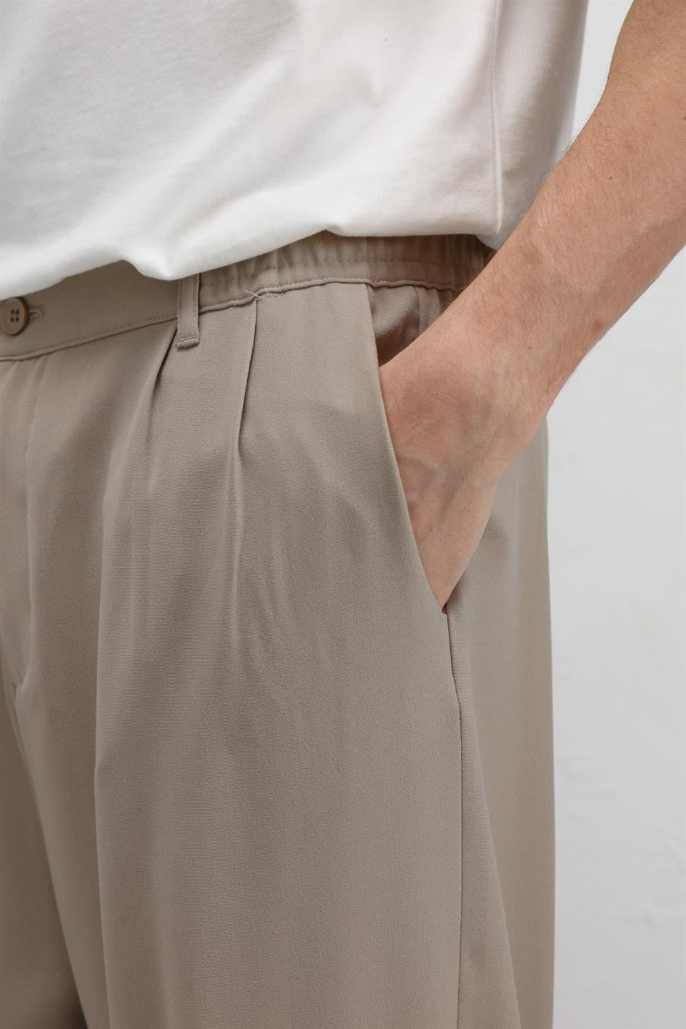 Baggy-Fit Fabric Pants 30-795-1