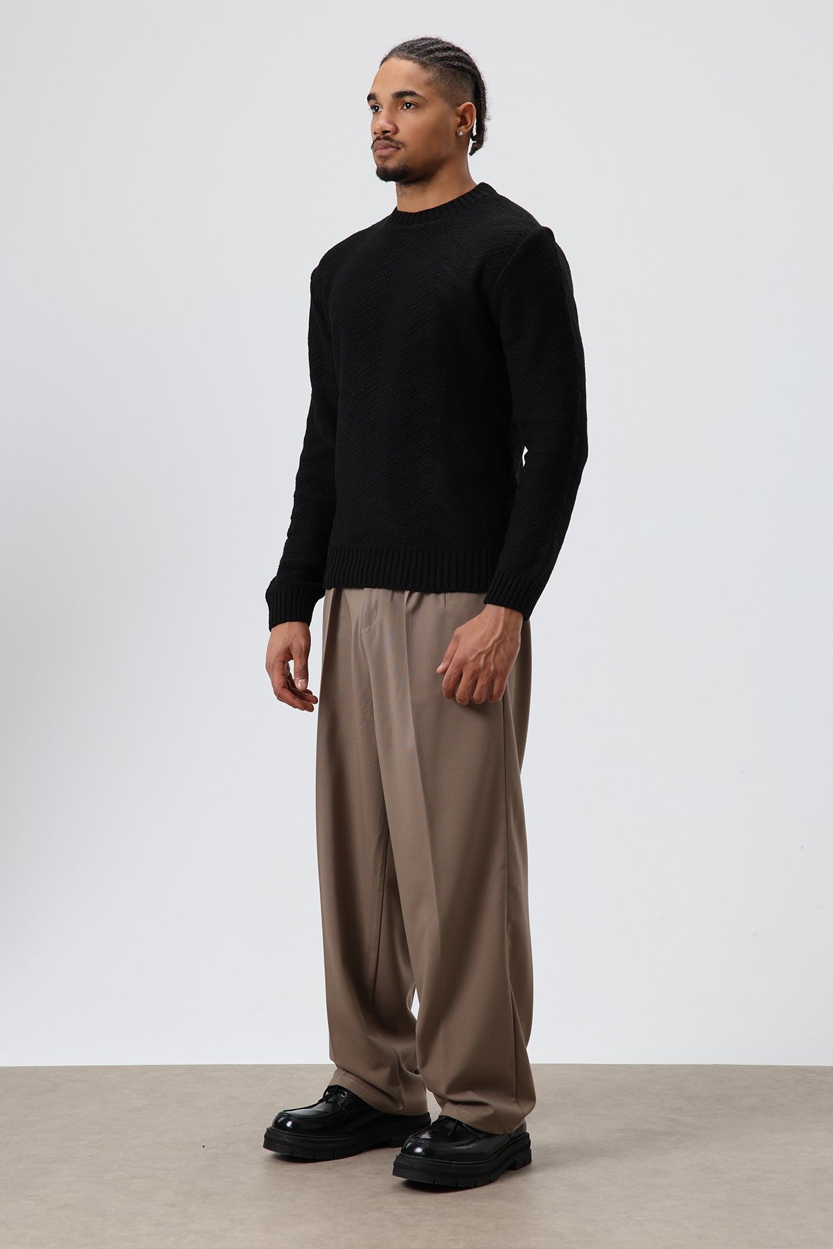 Baggy-Fit Fabric Pants 30-795-1