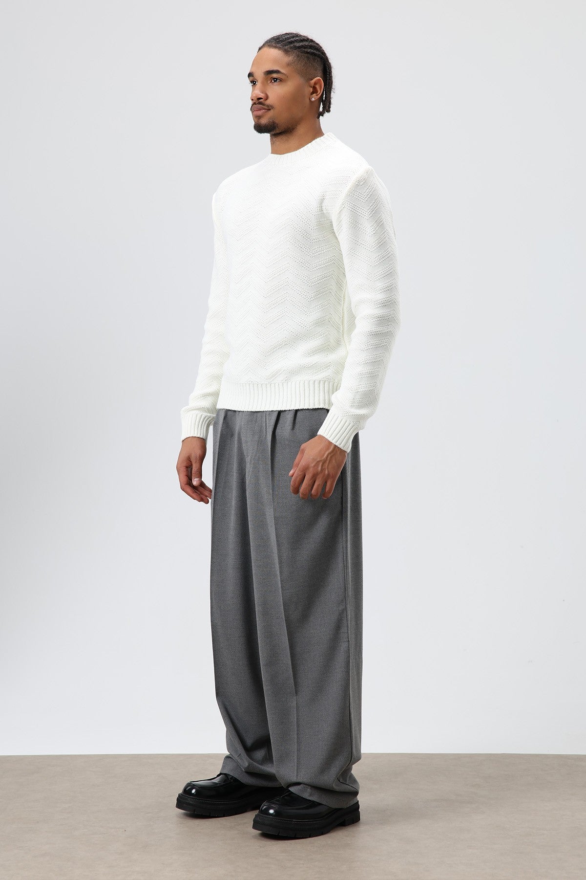 Baggy-Fit Fabric Pants