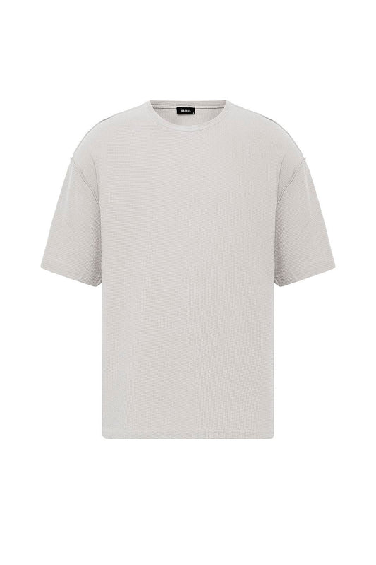 Oversized Knit T-Shirt with Back Print
