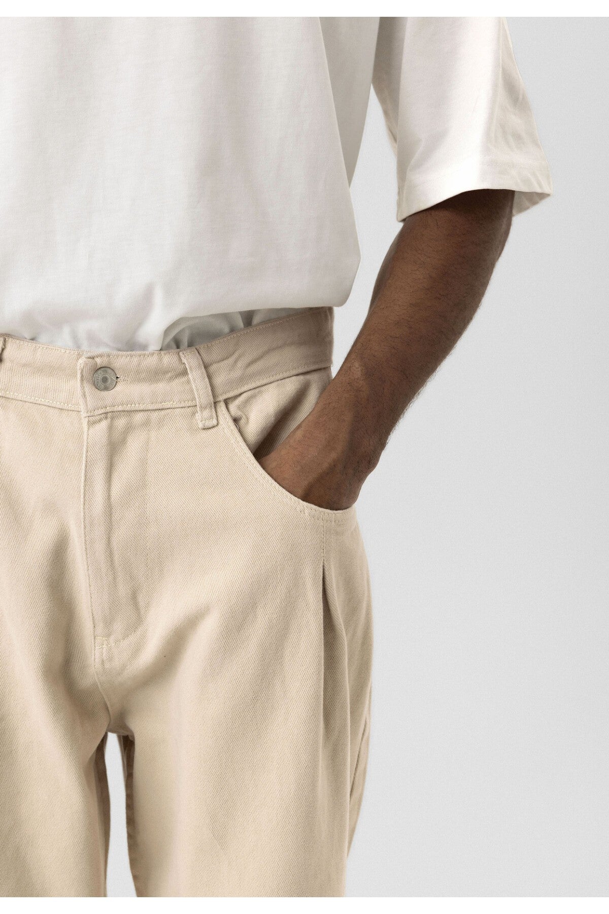 Balloon Fit Gabardine Pants