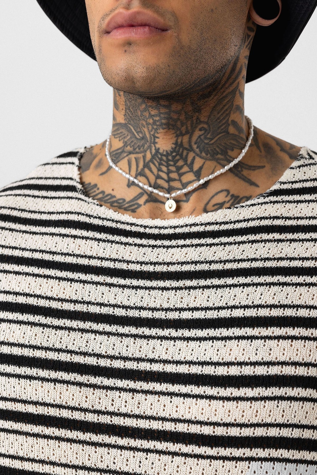 Oversized Striped Knit T-Shirt