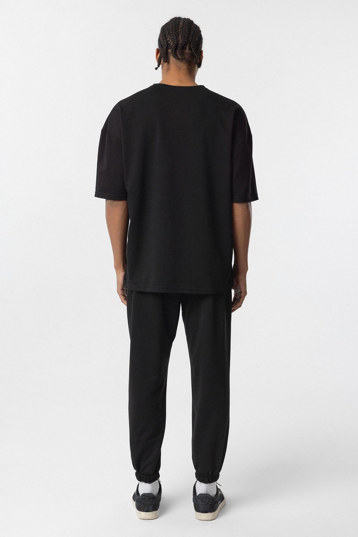 Basic Oversized Cuffed Sweatpants Set