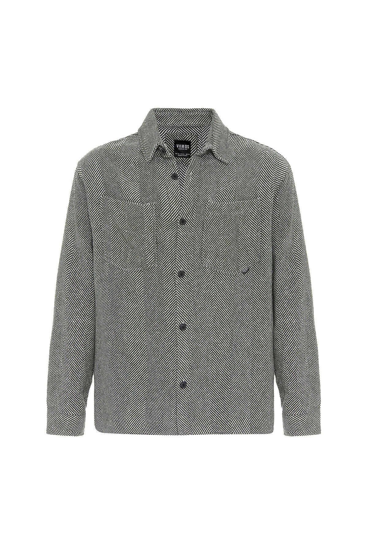 Oversized Lumberjack Shirt with Double Pockets