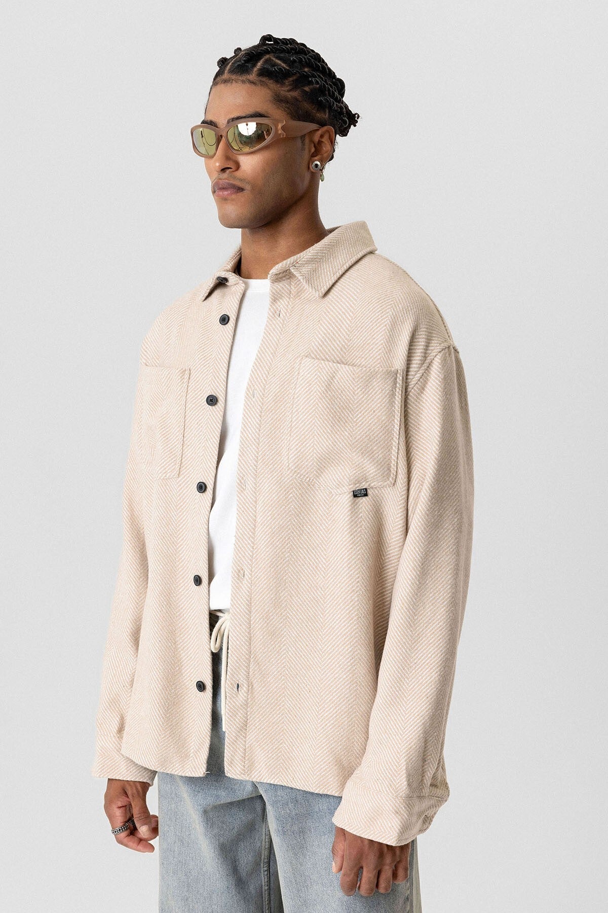 Oversized Lumberjack Shirt with Double Pockets
