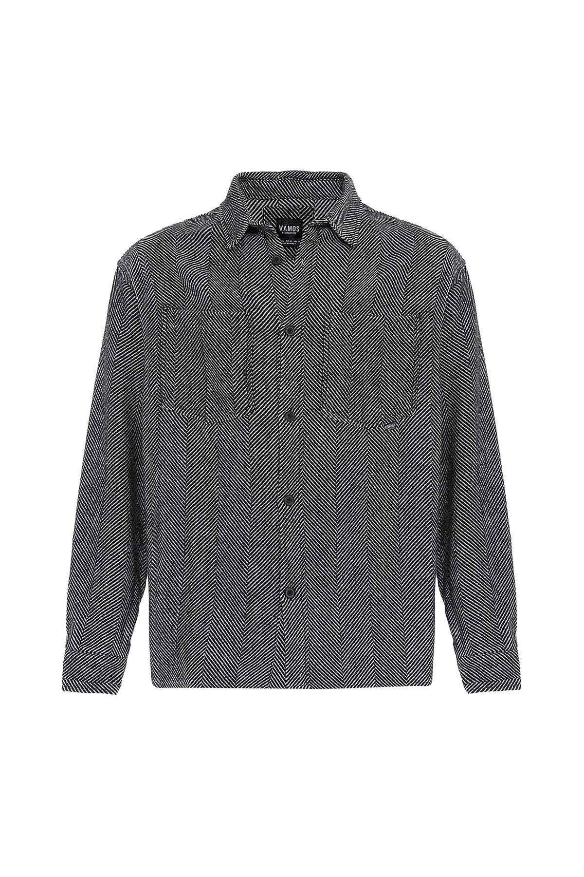 Oversized Lumberjack Shirt with Double Pockets