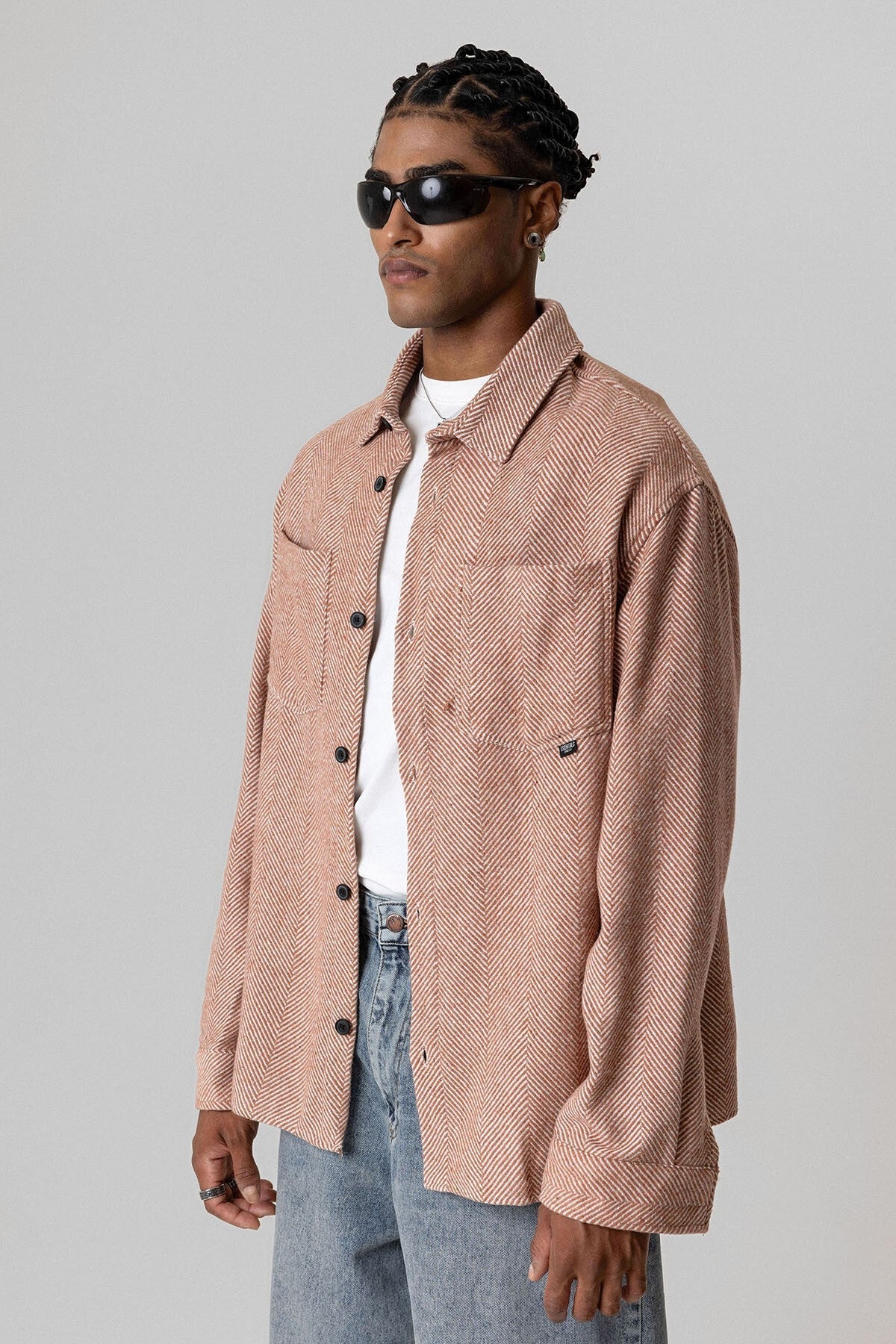 Oversized Lumberjack Shirt with Double Pockets