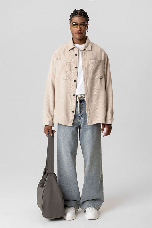 Oversized Lumberjack Shirt with Double Pockets