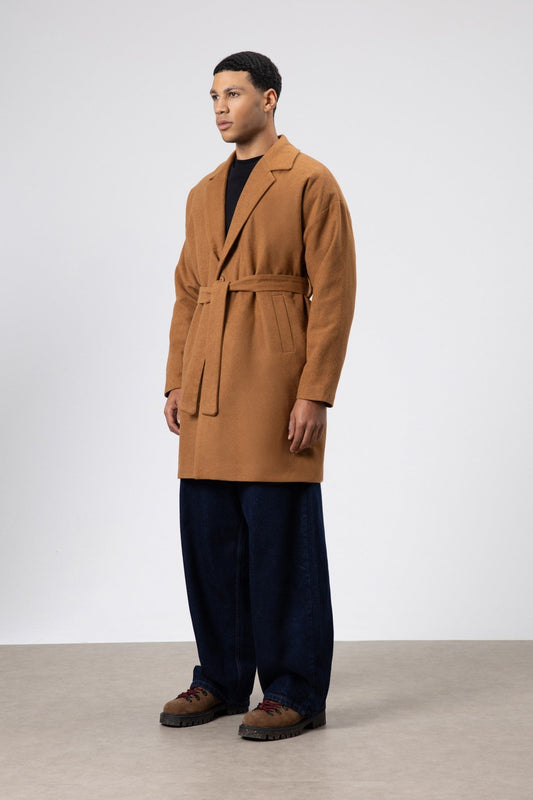 Oversized Arched Cashmere Coat