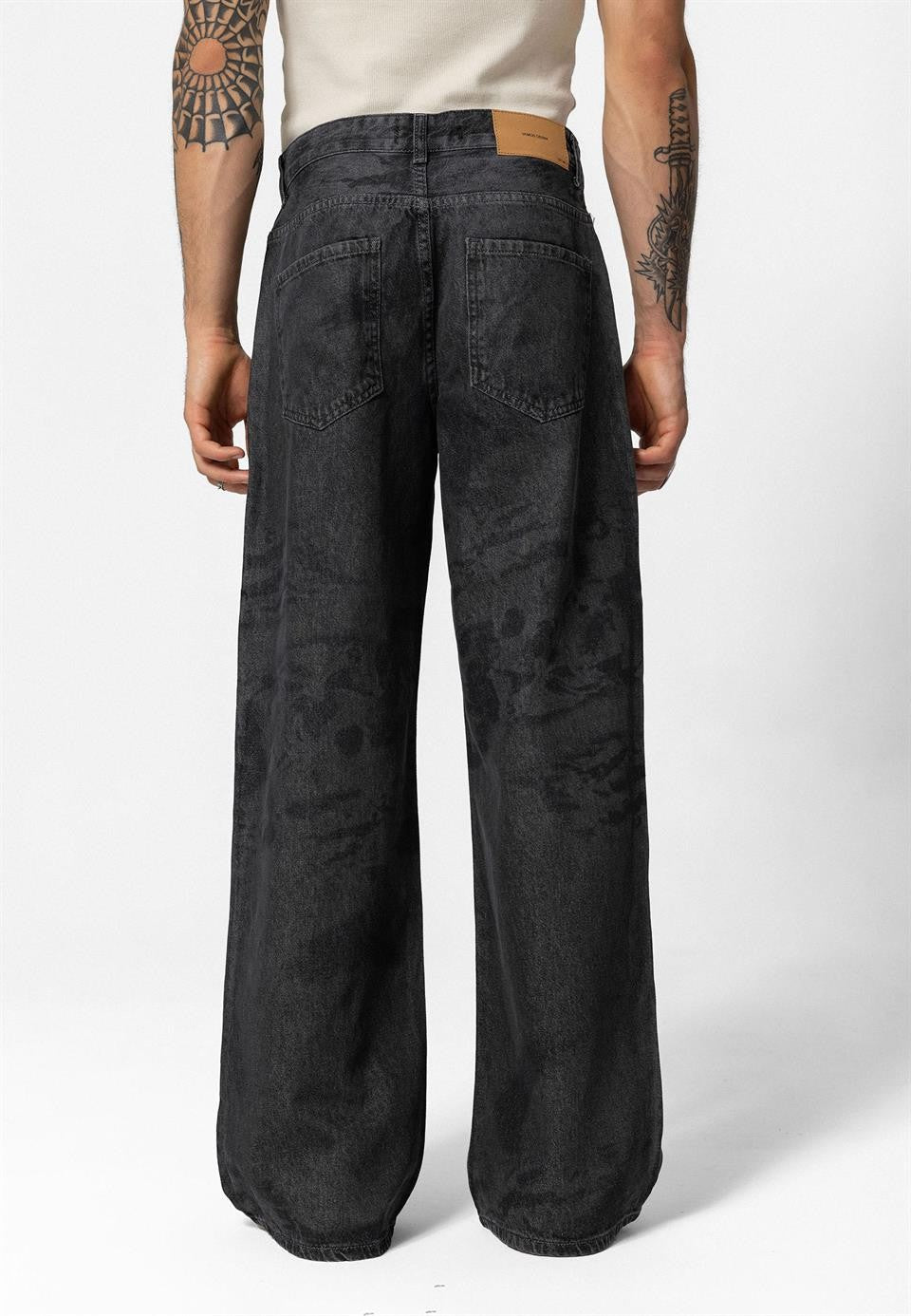 Laser-Printed Baggy Jeans
