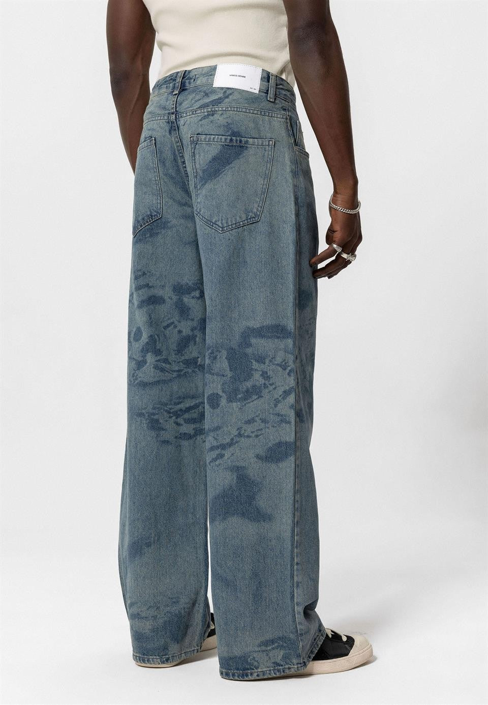 Laser-Printed Baggy Jeans