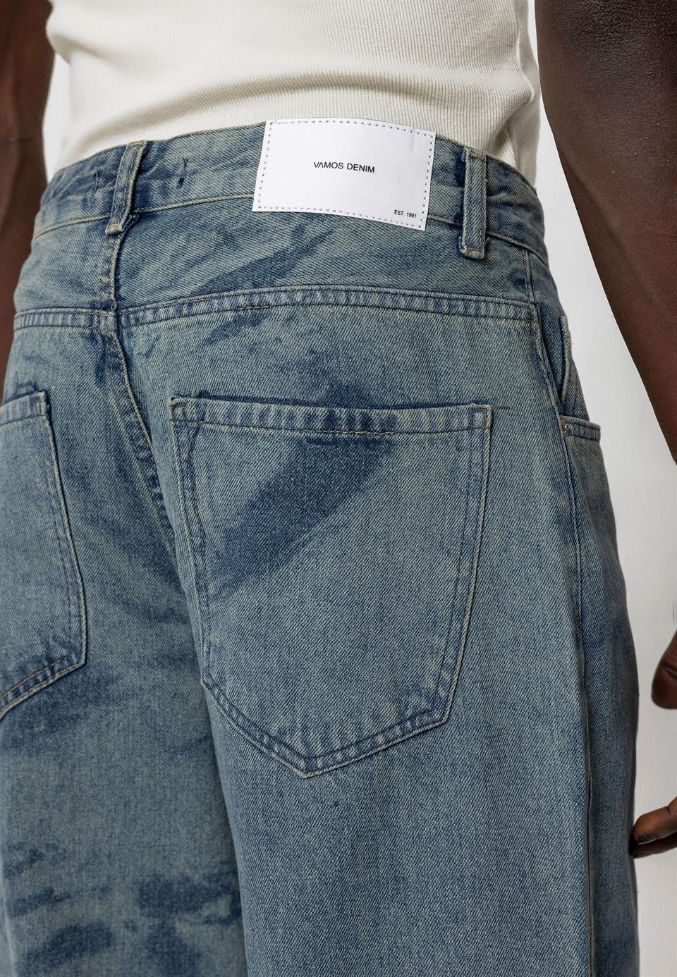 Laser-Printed Baggy Jeans