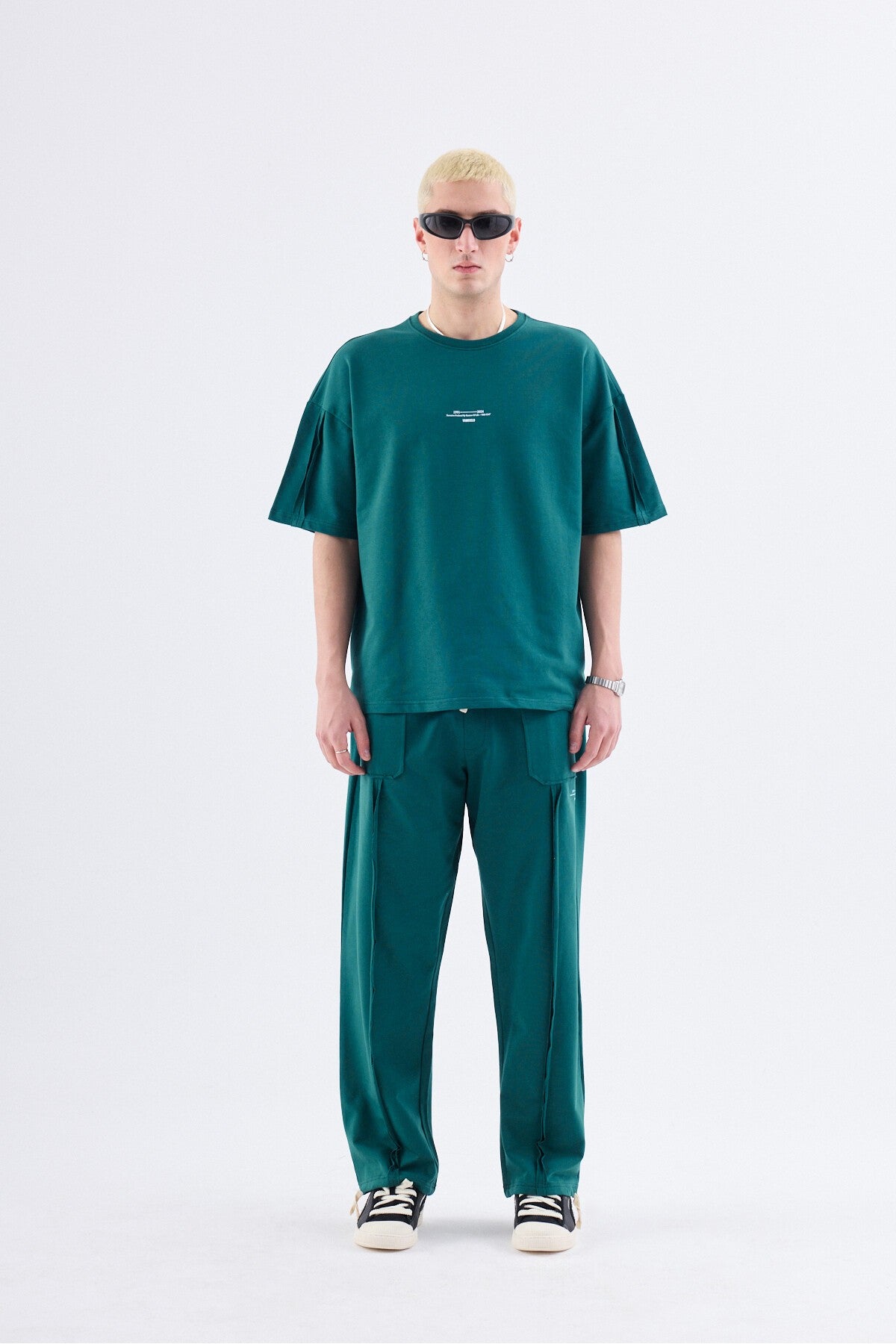 Printed Sweatpants with Cuffed Legs