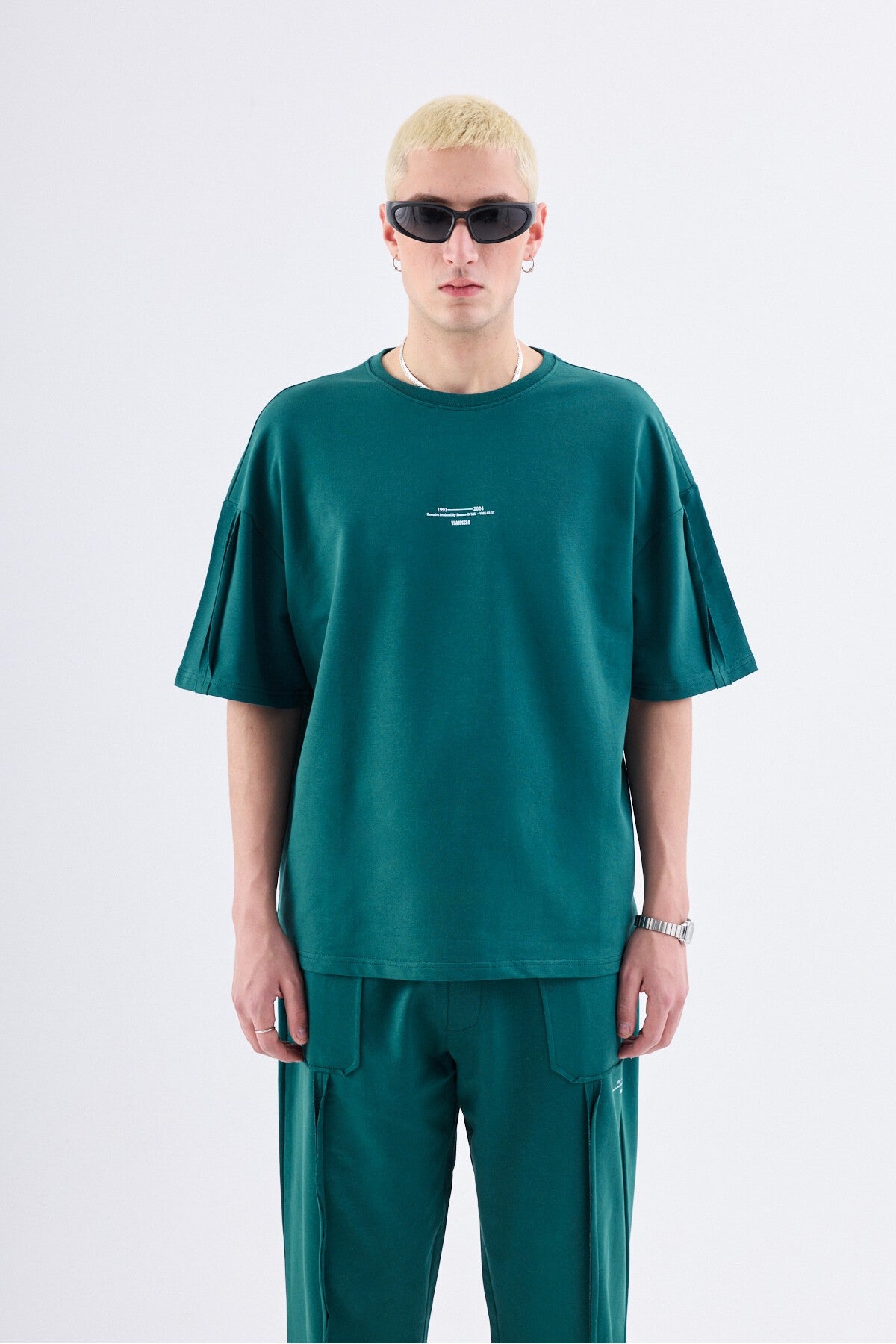 Printed Sweatpants with Cuffed Legs