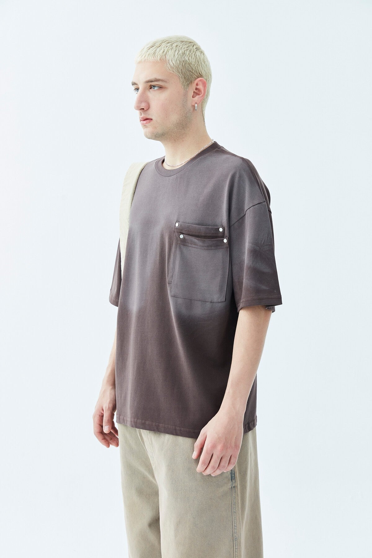 Oversized T-Shirt with Washed Pocket Detail