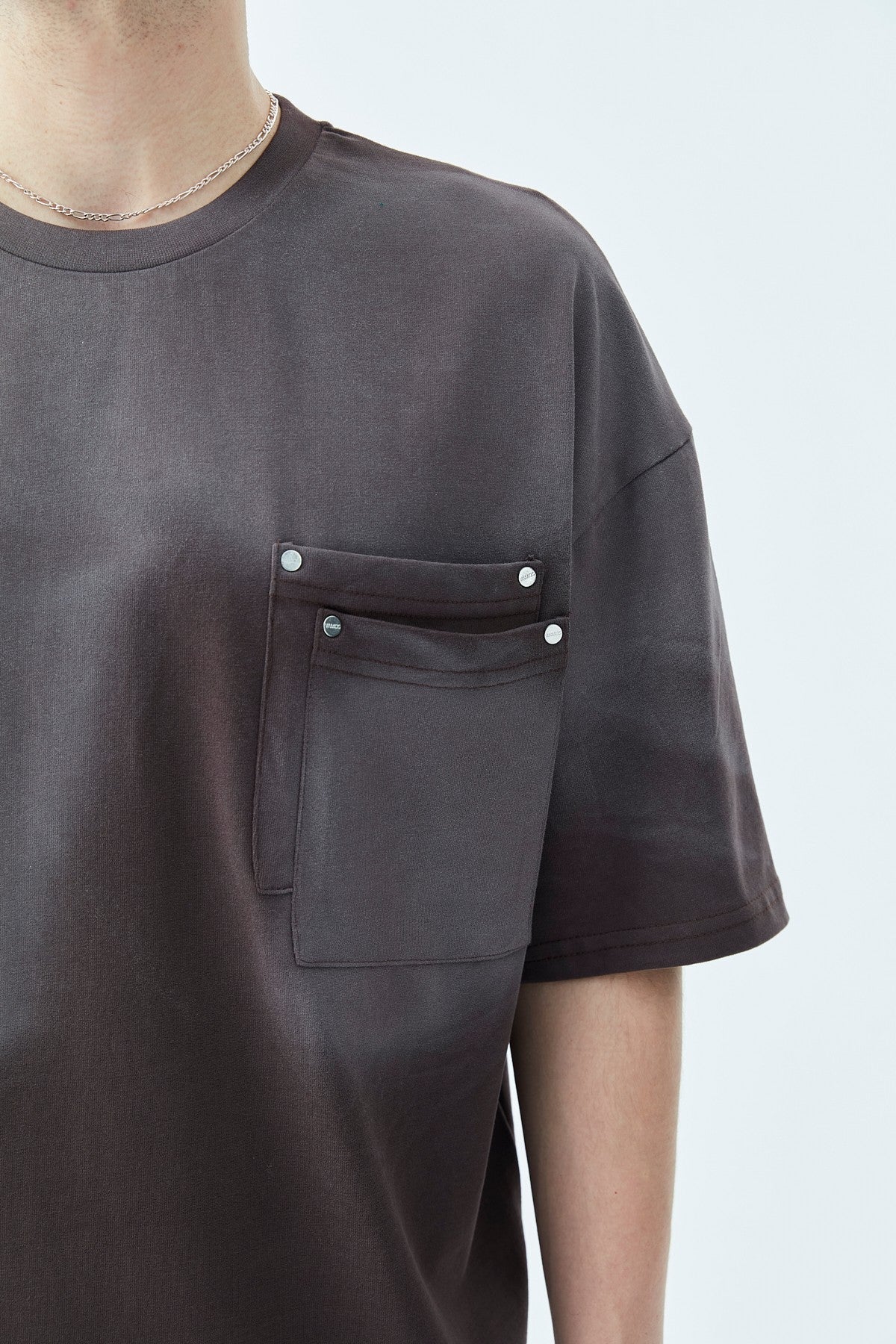 Oversized T-Shirt with Washed Pocket Detail