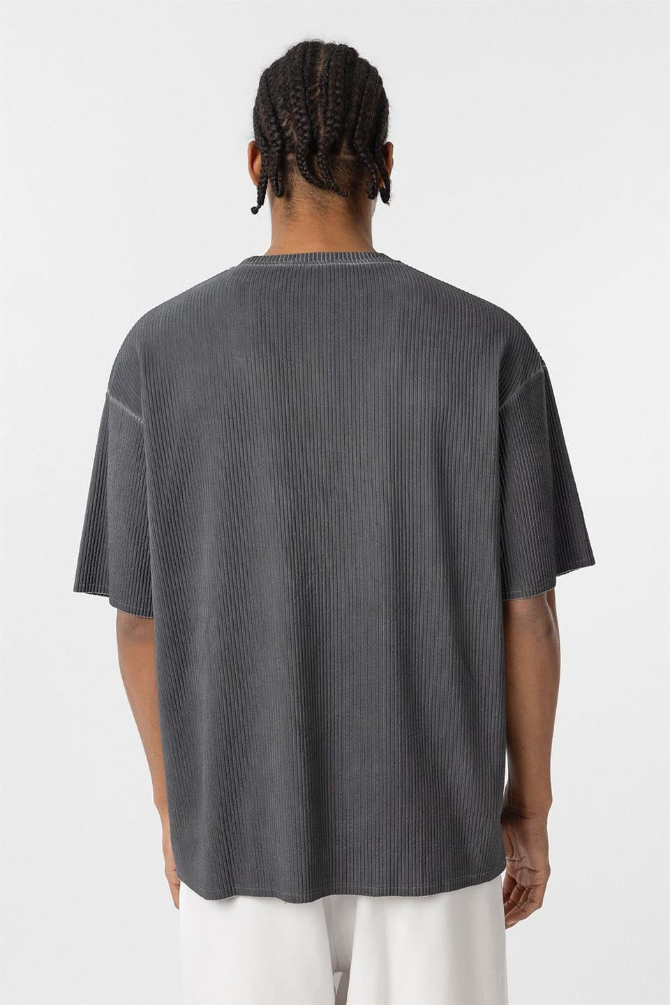 Machine-Washable Ottoman Basic Oversized T-Shirt
