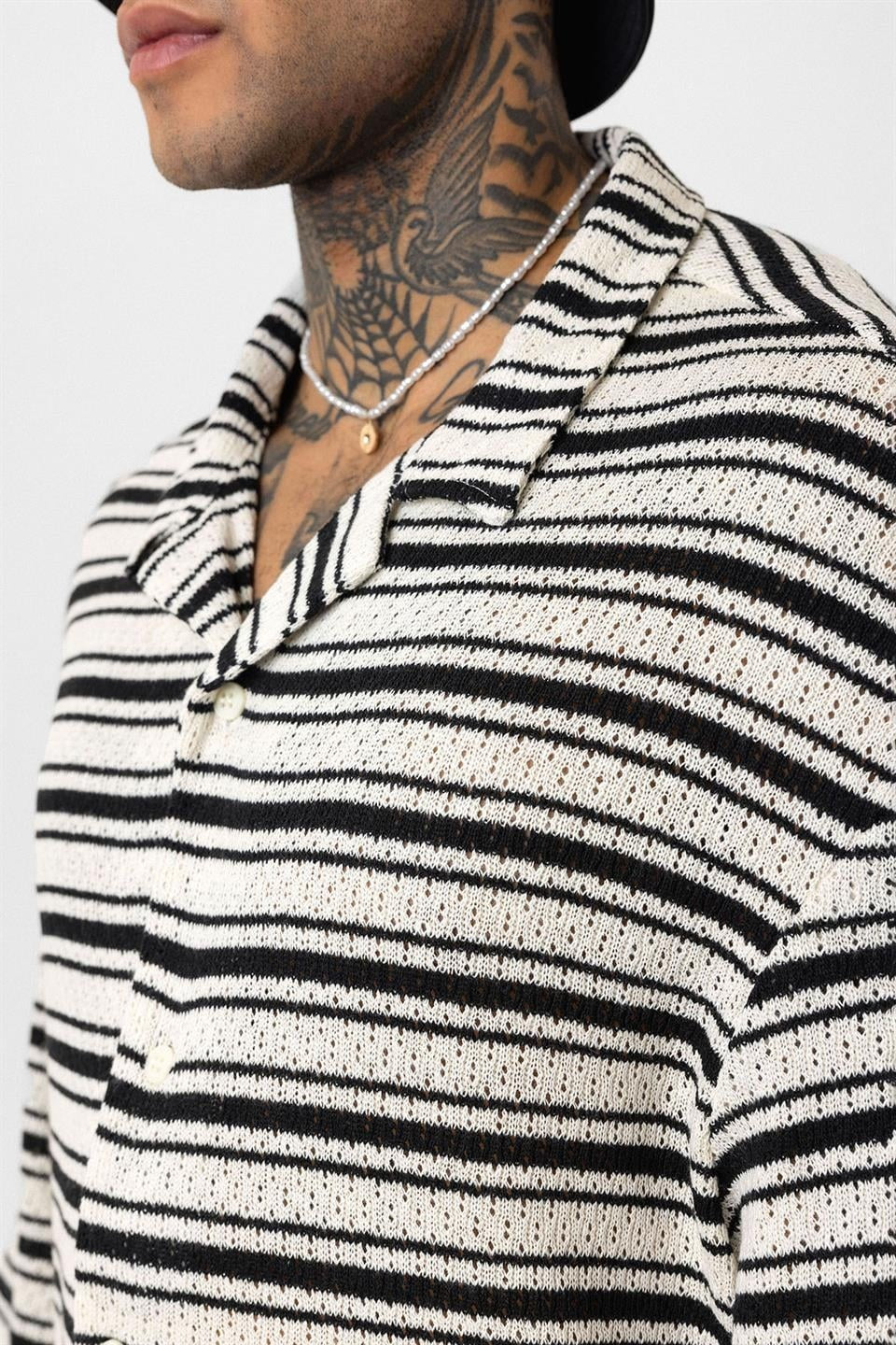 Oversized Striped Knit T-Shirt