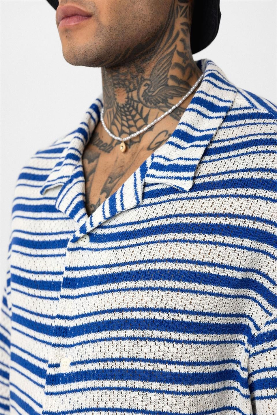 Oversized Striped Knit T-Shirt