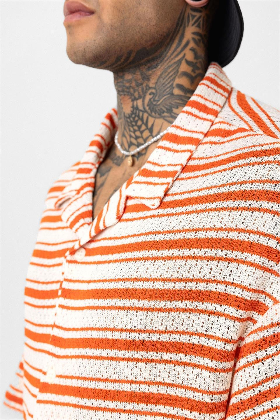 Oversized Striped Knit T-Shirt