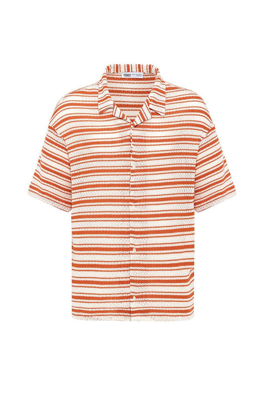 Oversized Striped Knit T-Shirt