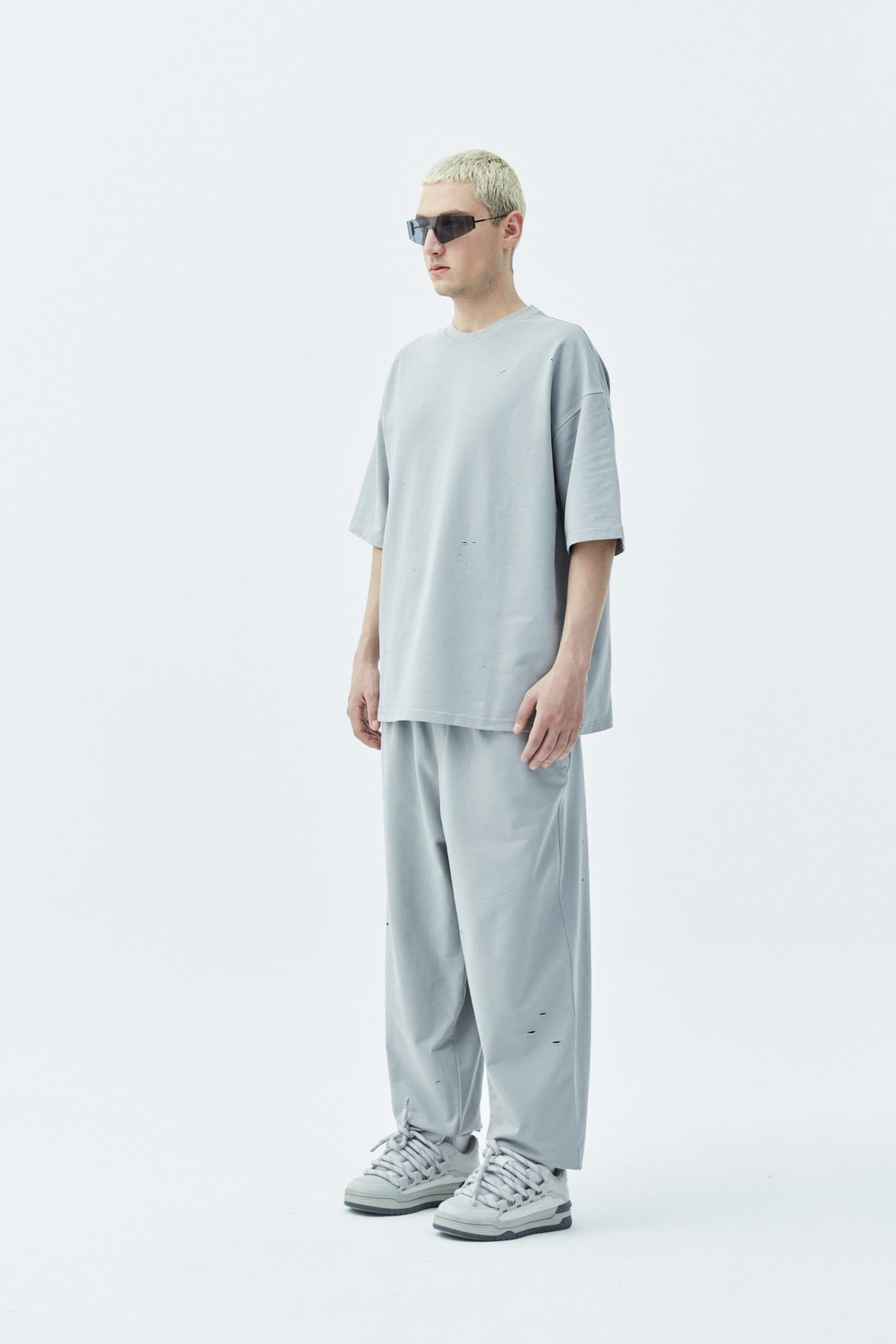 Oversized Sweatsuit Set with Cutout Details