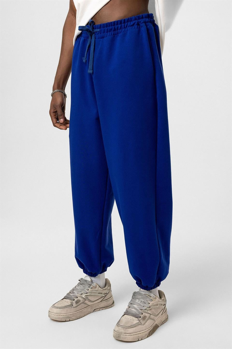 Basic Oversized Sweatpants with Elastic Cuffs