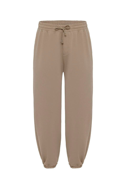 Basic Oversized Sweatpants with Elastic Cuffs