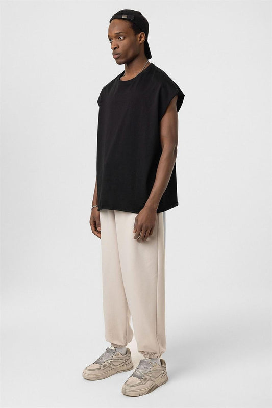Basic Oversized Sweatpants with Elastic Cuffs
