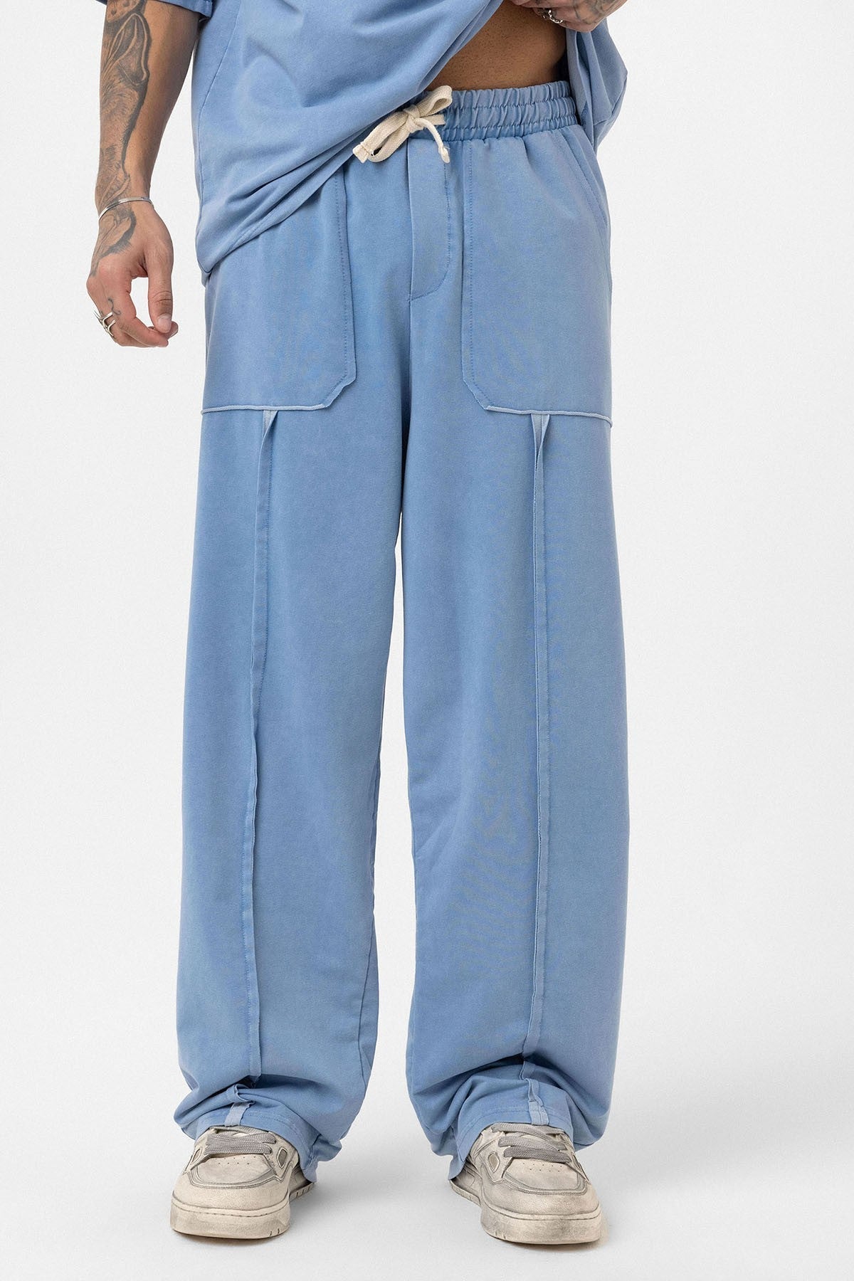 Oversized Printed Sweatsuit Set (Machine Washable)