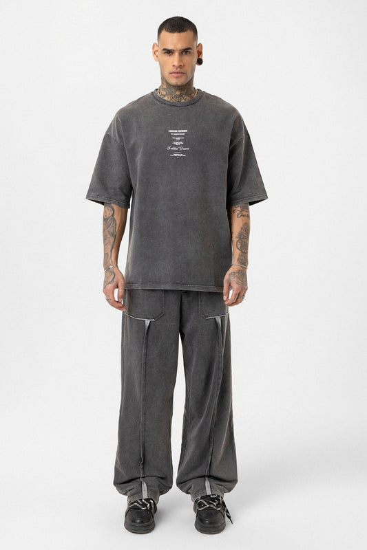 Oversized Printed Sweatsuit Set (Machine Washable)