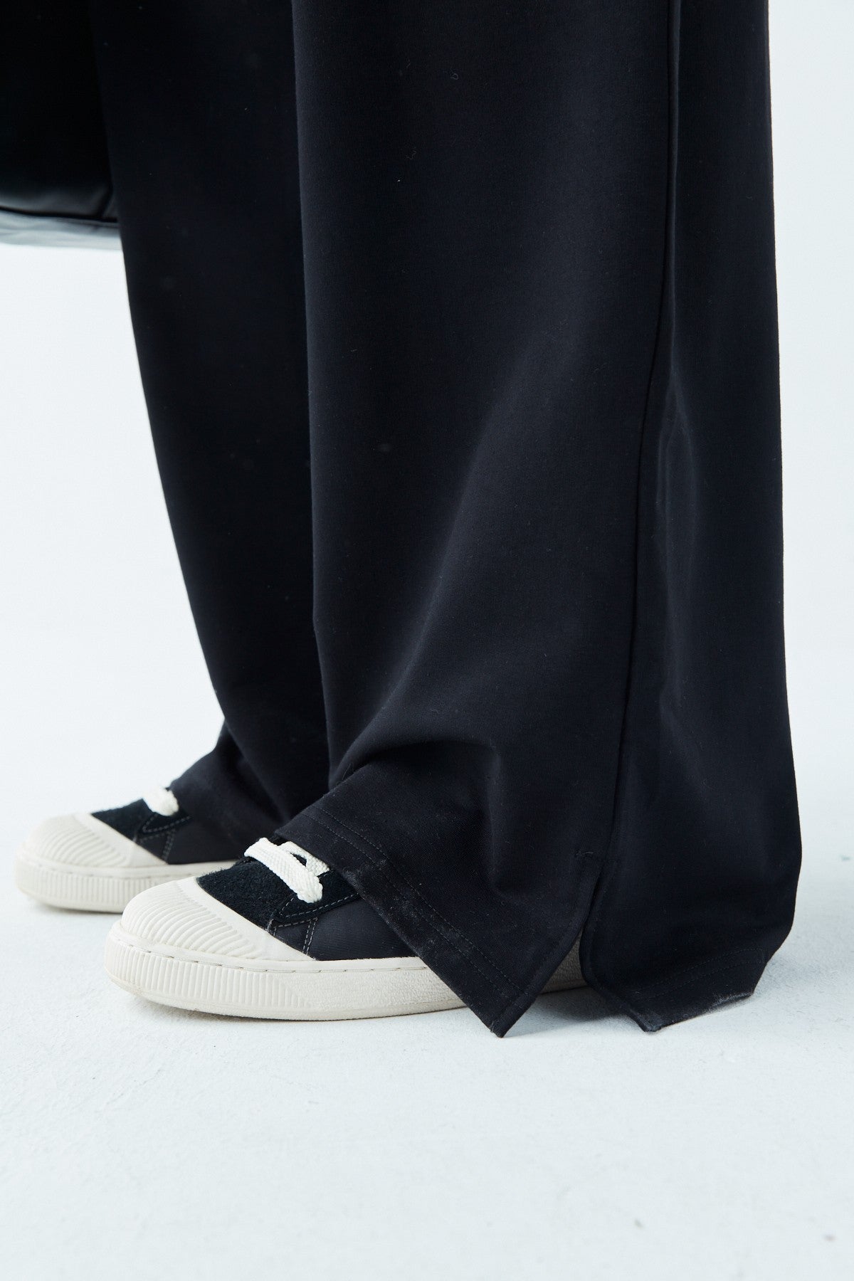 Oversized Sweatpants with Cuffed Legs and Side Pockets