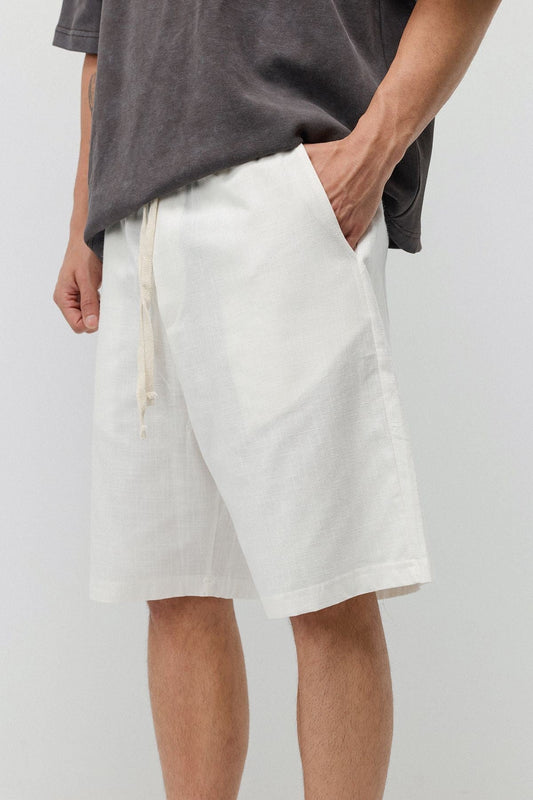 Basic Oversized Linen Shorts